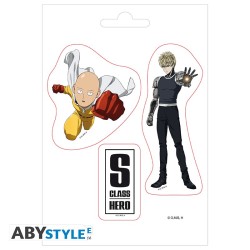 Autocollant - Stickers - One Punch Man - Saitama et Icônes