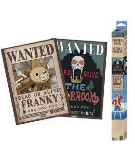 Poster - Set of 2 - One Piece - Wanted Brook & Franky