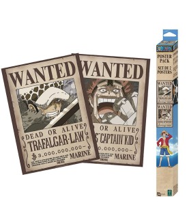 Poster - Set of 2 - One Piece - Wanted Law & Kid