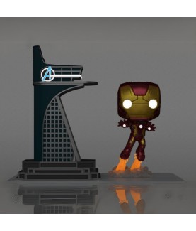 POP - Town - Iron Man - 35 - Avengers Tower - Glow Special Edition