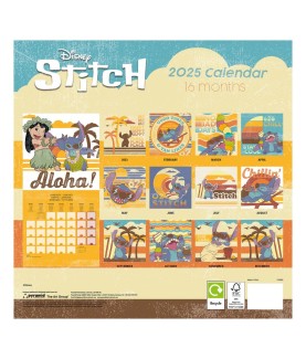 Calendrier - Lilo & Stitch - 2025 - Vintage beach